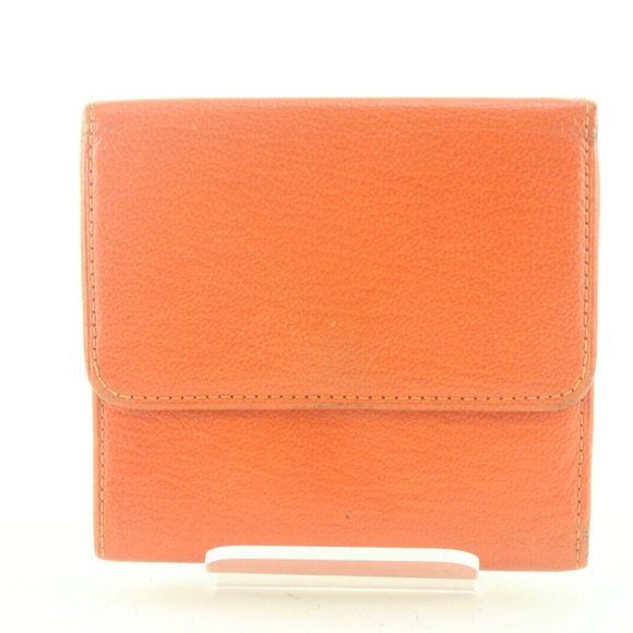 Chanel Orange CC Compact Trifold Wallet 2CC712K - Picture 6 of 12